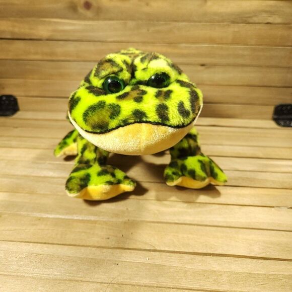 Ganz Webkinz Bullfrog Plush Stuffed Green Frog Animal HM114 No Code Toy - Picture 2 of 5